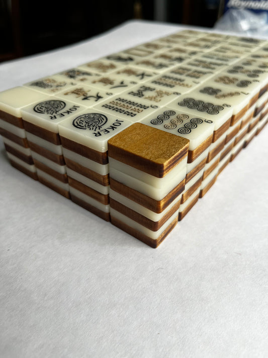 Mahjong Set with light wood